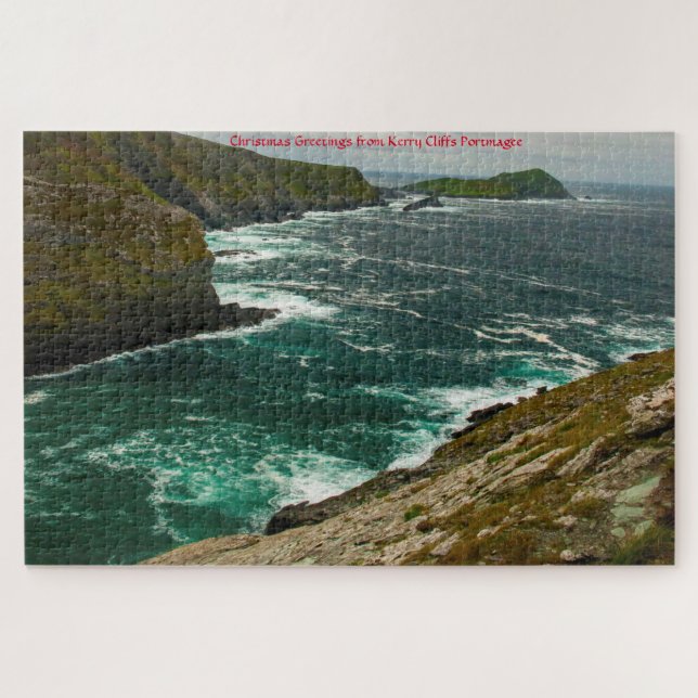 Quebra-cabeça Penhascos de Kerry Portmagee Kerry Irlanda. Quebra (Horizontal)