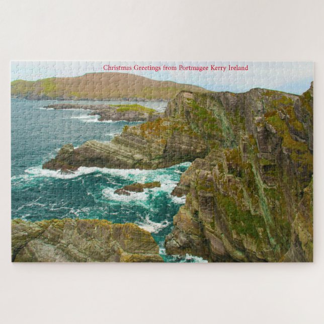 Quebra-cabeça Penhascos de Kerry Portmagee Kerry Irlanda. Quebra (Horizontal)