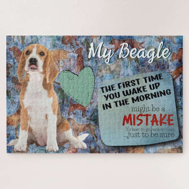 Quebra-cabeça Pensamento hilário do seu Beagle (Horizontal)