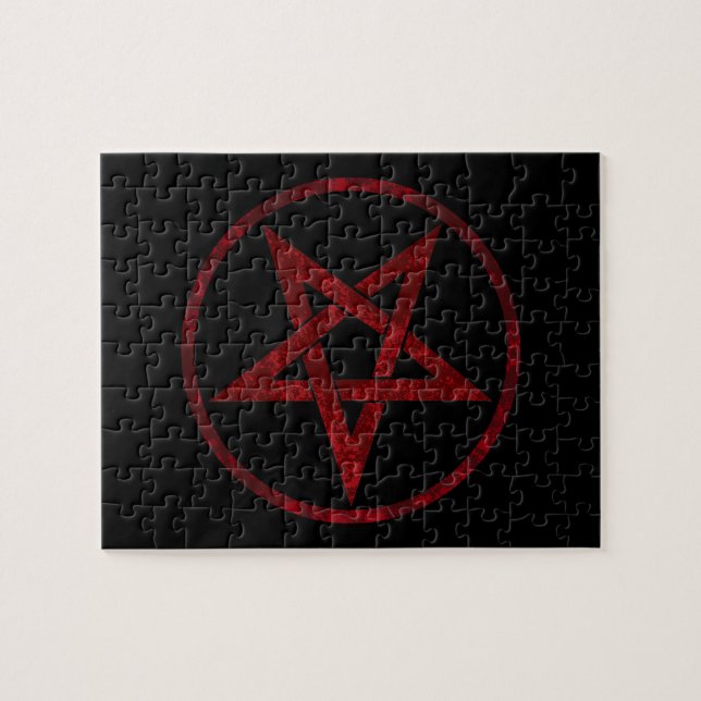 Quebra-cabeça Pentagrama do diabo vermelho (Horizontal)