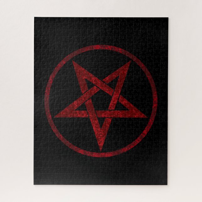Quebra-cabeça Pentagrama do diabo vermelho (Vertical)