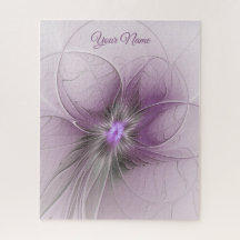 Pequena Beleza Moderno Cinza Mauve Arte Fractal Fl