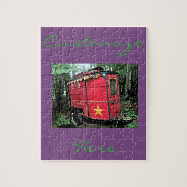 Quebra-cabeça Pequena caravana cigana personalizada (Vertical)