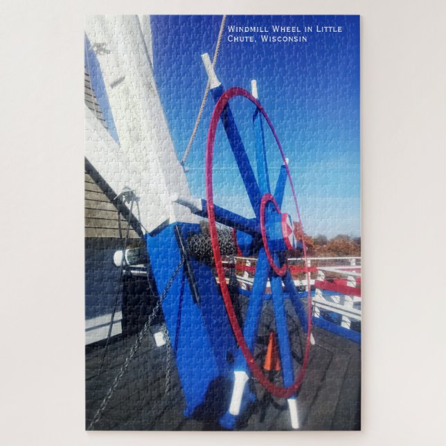 Quebra-cabeça Pequena Chute Windmill Dutch Smock Mill Wheel, WI (Vertical)