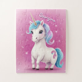 Quebra-cabeça Pequenas Crianças Personalizadas do Unicórnio Glit