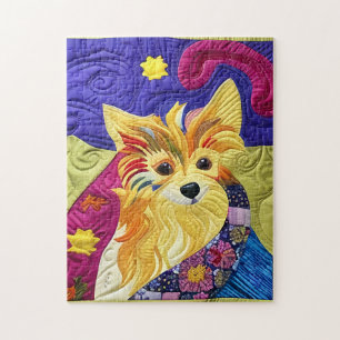 Quebra-cabeça Pequeno Pom Puppy Quilado Como Design