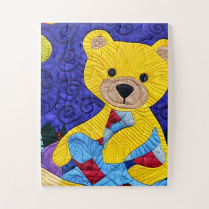 Quebra-cabeça Pequeno Urso Amarelo Incluso Como Design
