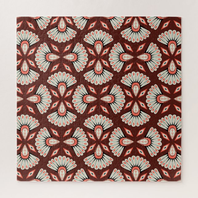Quebra-cabeça Pequenos Motifs Geométricos: Padrão Têxtil de Deco (Vertical)