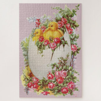 Quebra-cabeça Pequenos Pintinhos em uma casca de ovo Grande Queb