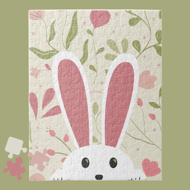 Quebra-cabeça Pequim-a-boo - Ursos de Páscoa com Design Floral (Criador carregado)
