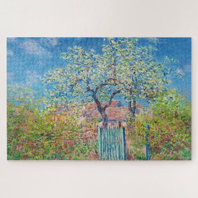 Quebra-cabeça Pereira em Flor de Claude Monet (Horizontal)