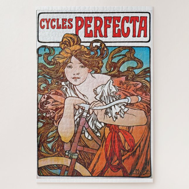 Quebra-cabeça Perfect Cycle Alphonse Mucha Art Nouveau (Vertical)