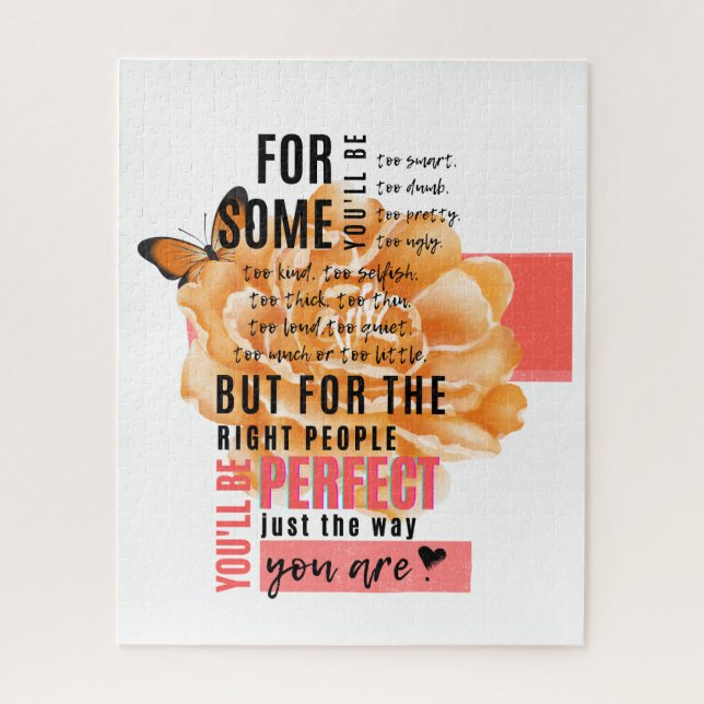 Quebra-cabeça Perfeito exatamente como você é ilustrado. (Vertical)