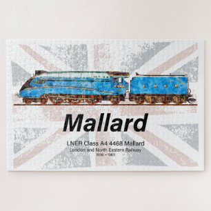 Quebra-cabeça Perfil da locomotiva LNER Classe A4 Mallard com ba