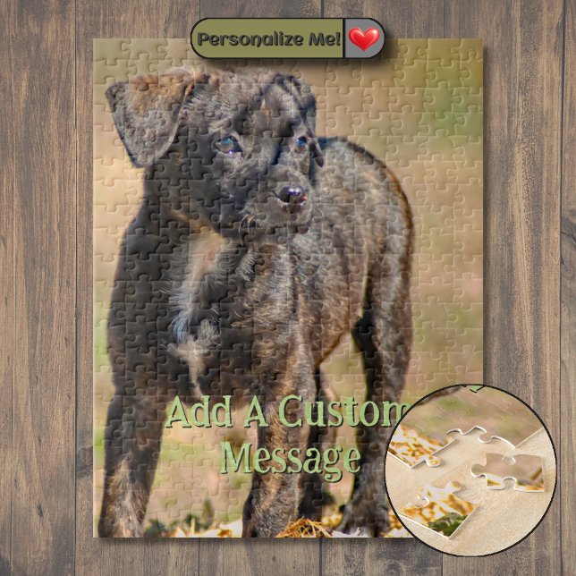 Quebra-cabeça Perfil de Cachorro Listrado Retrato (Brindle Puppy Profile Portrait Jigsaw Puzzle)