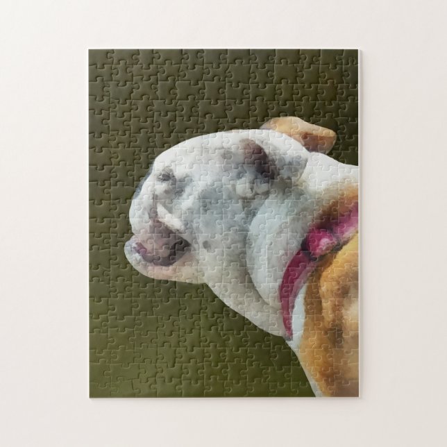 Quebra-cabeça Perfil do Bulldog Inglês (Vertical)