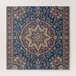 Quebra-cabeça Persa Azul Real Arte Floral Vintage