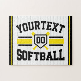 Quebra-cabeça Personalizado ADICIONAR NOME Jogador de Softbol Ti