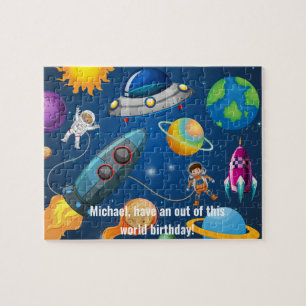 Quebra-cabeça Personalizado, astronautas, naves espaciais, plane