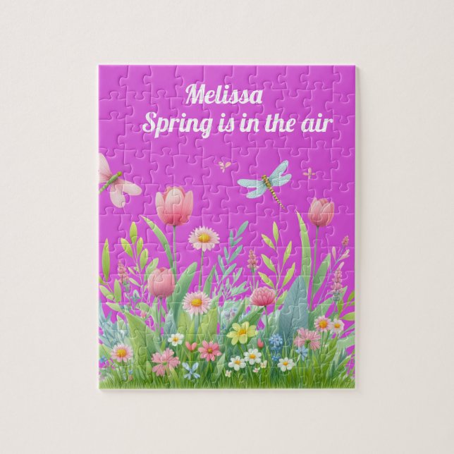 Quebra-cabeça personalizado com nome de meninas (Vertical)