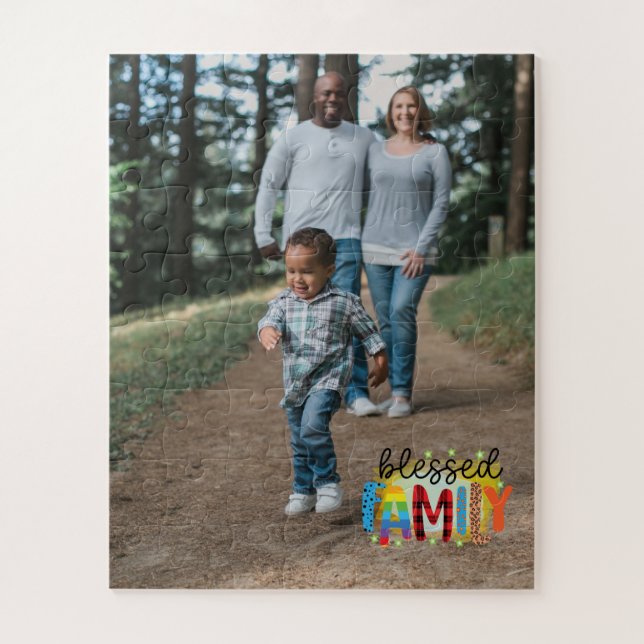 Quebra-cabeça Personalizado de Foto da Família (Vertical)