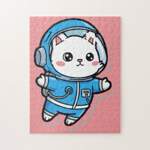 Quebra-cabeça Personalizado de Gato Astronauta Fof