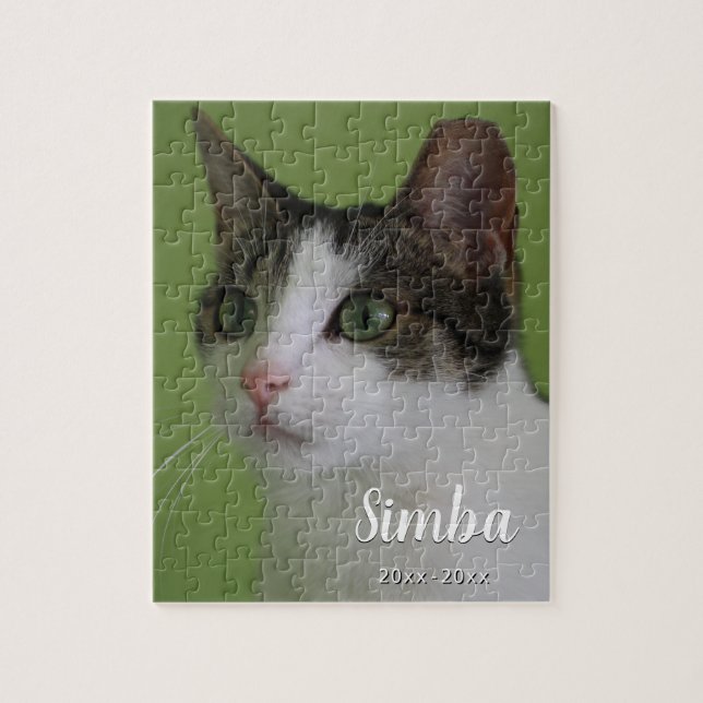 Quebra-cabeça Personalizado de Memória de Gato de  (Vertical)