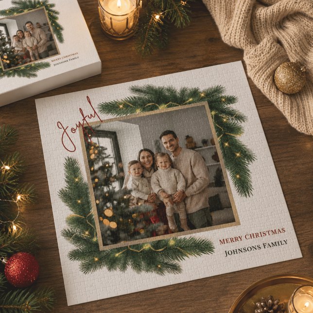Quebra-cabeça Personalizado de Natal com Foto da F (Criador carregado)