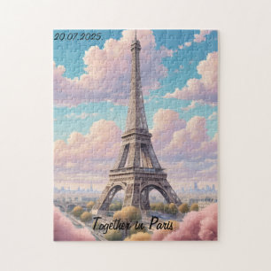 Quebra-cabeça personalizado de torre Eiffel