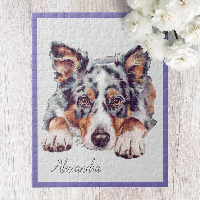 Quebra-cabeça Personalizado do Australian Shepherd (Criador carregado)