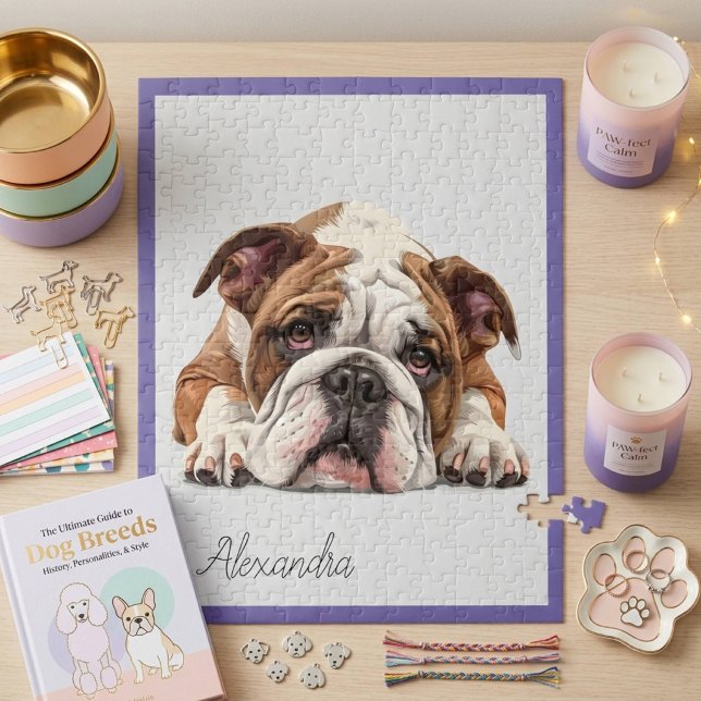 Quebra-cabeça Personalizado do Bulldog Inglês (Criador carregado)