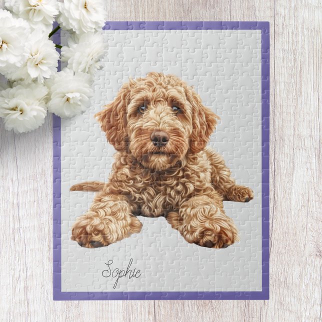 Quebra-cabeça Personalizado do Goldendoodle (Criador carregado)