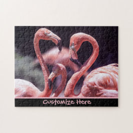 Quebra-cabeça personalizado dos flamingos