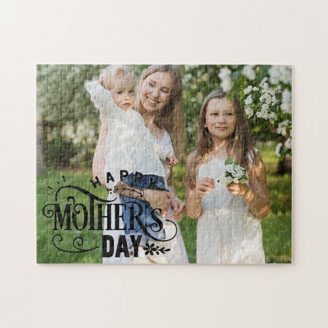 Quebra-cabeça Personalizado Foto Feliz Dia das Mãe (Horizontal)