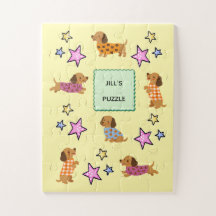 Quebra-cabeça Personalizado Infantil de Dachshund