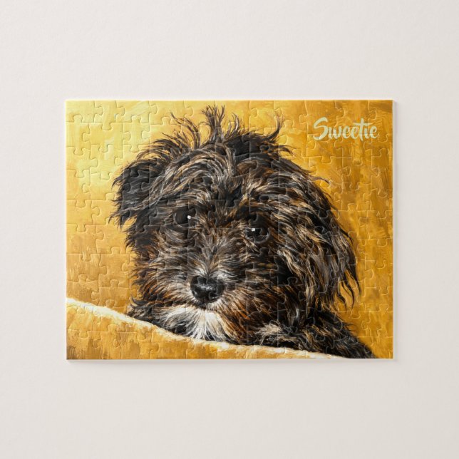 Quebra-cabeça Personalizado Schnoodle 8x10 (Horizontal)