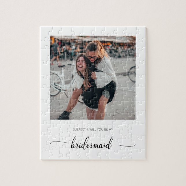 Quebra-cabeça Personalizado Você Será Minha Foto Da Bridesmaid (Vertical)
