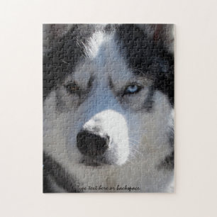Quebra-cabeça personalizados do cão de trenó do