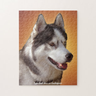 Quebra-cabeça personalizados do cão de trenó do