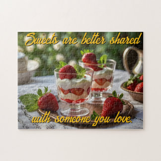 Quebra-cabeça Personalizar Motivação de Sweets de Morango