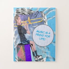 Quebra-cabeça Personalizar Música Trombone É Amigo Da Vida!