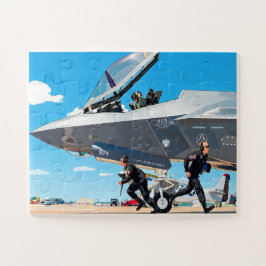 Quebra-cabeça Personalizar Nome de Crianças Pré-Voo F-35 Lightni