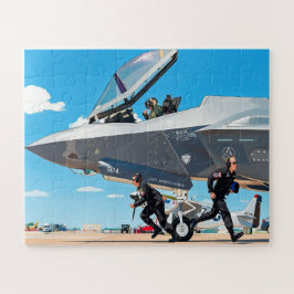 Quebra-cabeça Personalizar Nome de Crianças Pré-Voo F-35 Lightni