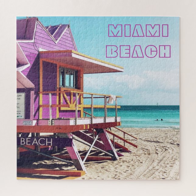 Quebra-cabeça Personalizar o MIAMI SUL BEACH Home Deco (Vertical)