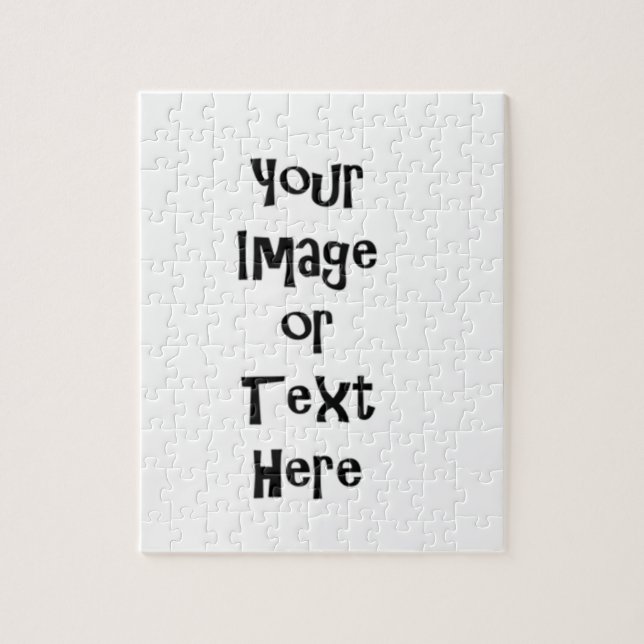 Quebra-cabeça Personalize com imagens e texto personalizados (Vertical)