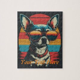 Quebra-cabeça Personalize o único leitor Chihuahua Puppy Sunglas