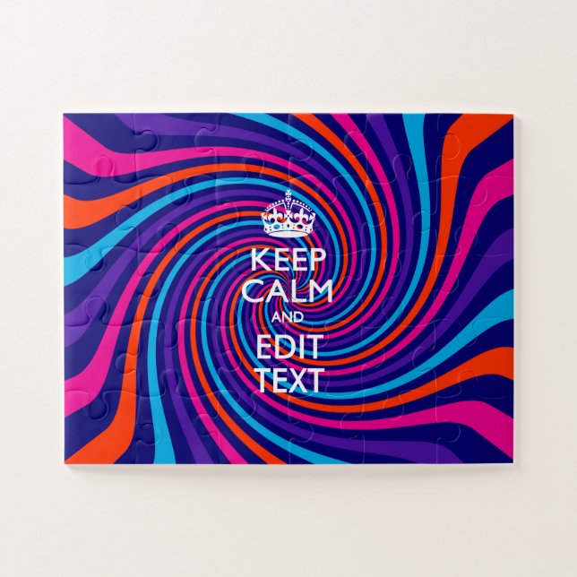 Quebra-cabeça Personalize seu texto tranquilo em multicolorido (Horizontal)