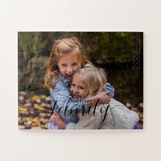 Quebra-cabeça Personalized Family Photo Collage Jigsaw Puzzle (Horizontal)