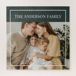 Quebra-cabeça Personalized Family Photo | Custom Family Name 