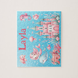 Quebra-cabeça Personalized Mermaid Child Name Puzzle 